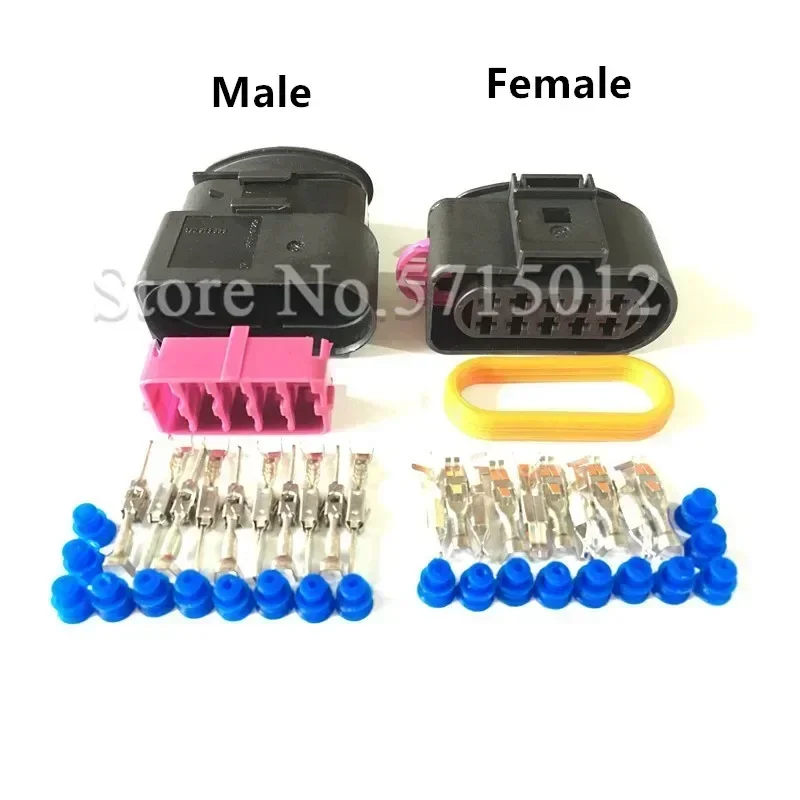 10 Hole 1J0973835 1J0973735 3.5mm Auto Temp Sensor Plug Deflation Valve Copnnector Waterproof Headlight Socket For VW Audi