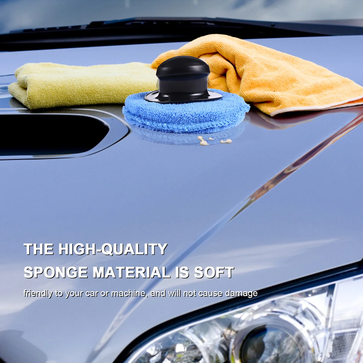 

8Pcs Car Waxing Sponge Pad Premium Absorbent Scratch-Free Polishing Applicator for Auto Detailing Cleaning Supplies