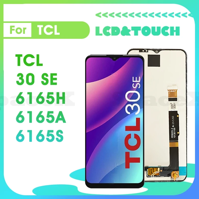 

ЖК-дисплей 30SE 6,52 дюйма для TCL 30 SE 6165H 6165A 6165S, сенсорный ЖК-дисплей с дигитайзером в сборе, сменный экран TCL 30SE, ЖК-дисплей