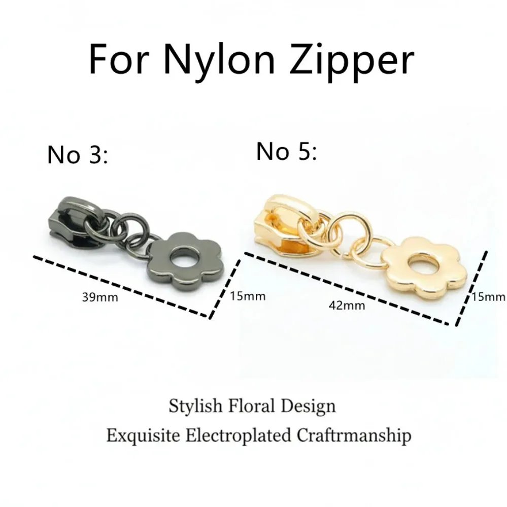 100Pcs/lot 5#3# Nylon Zipper Sliders for Bags Pocket Zippers Puller Clothes Decor Zip Pulls Repair Kits DIY Sewing Accessories