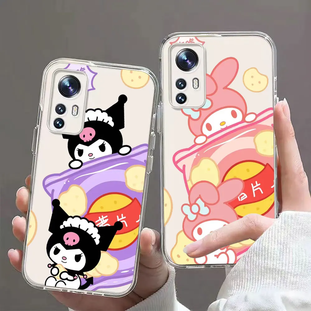 

Hello Kitty Kuromi Melody Cinnamoroll Clear Soft Case For Xiaomi Mi 11 11T Lite NE POCO X5 X4 X3 M4 M3 GT NFC Pro 5G Case Cover