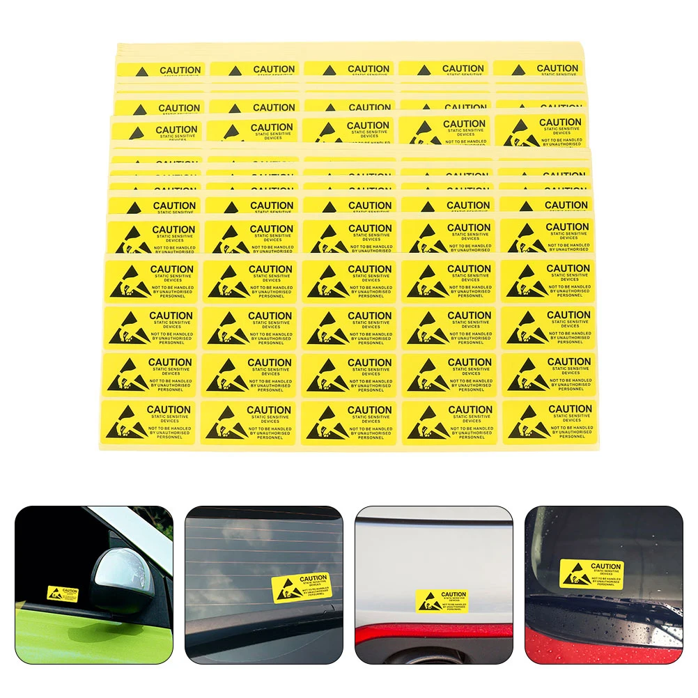 200 Pcs Self Adhesive Static Warning Sticker Anti Static Label Decals For Bag Esd Sensitive Device Electronic Components