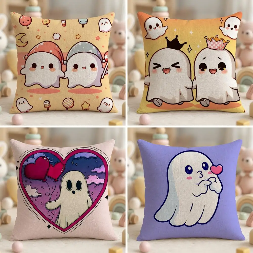 Horror Comedy G-Ghost CoupleS Cushion Cover Ultra Soft Throw Pillow Cover Skin Friendly for Sofa Bed Home Decor Gift