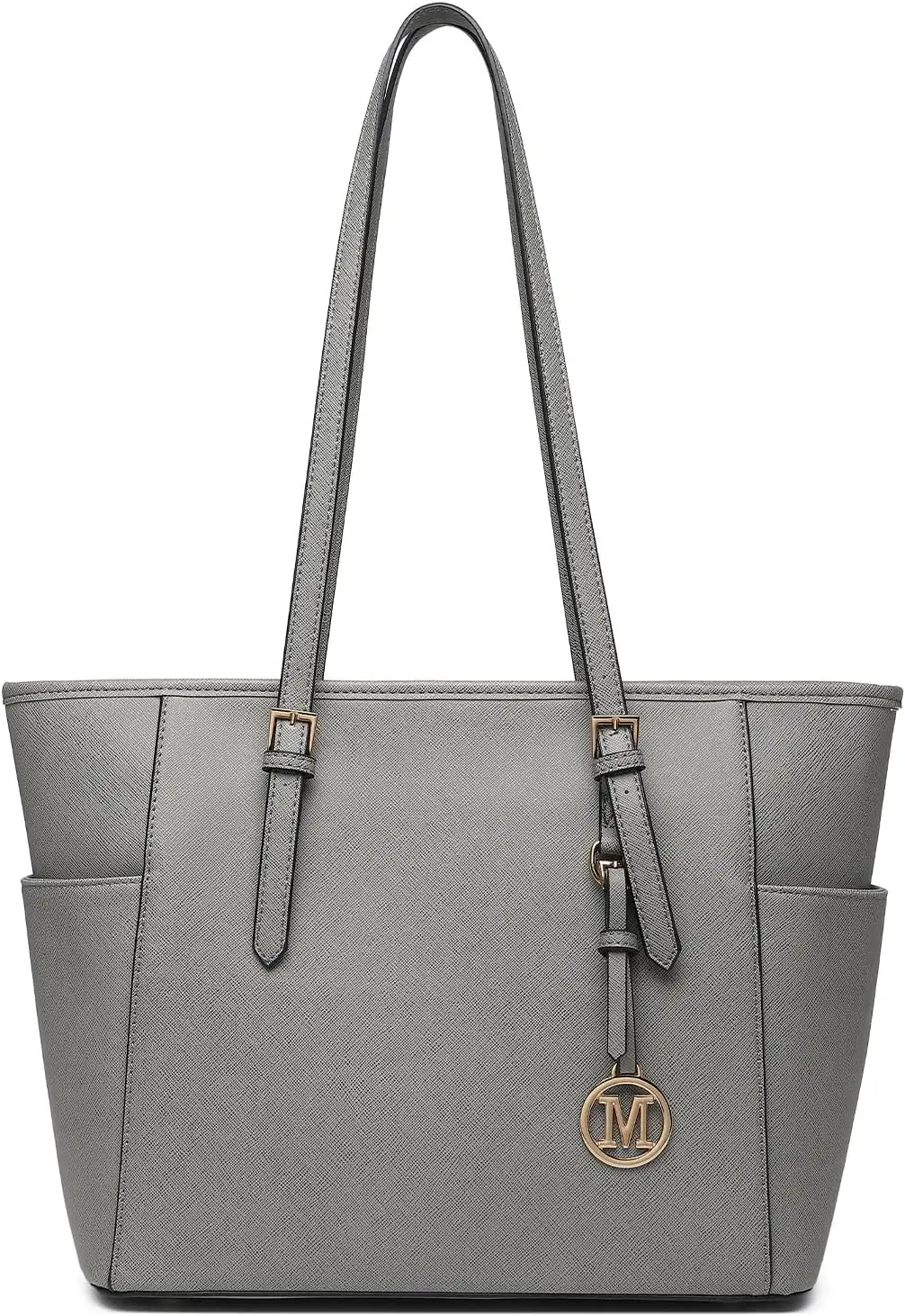 KONO geräumige Damenhandtasche aus robustem PVC-Kunstleder, wasserdicht und abriebfest, Maße 35×15×28 cm, ideal für Alltag, Beruf und Reisen