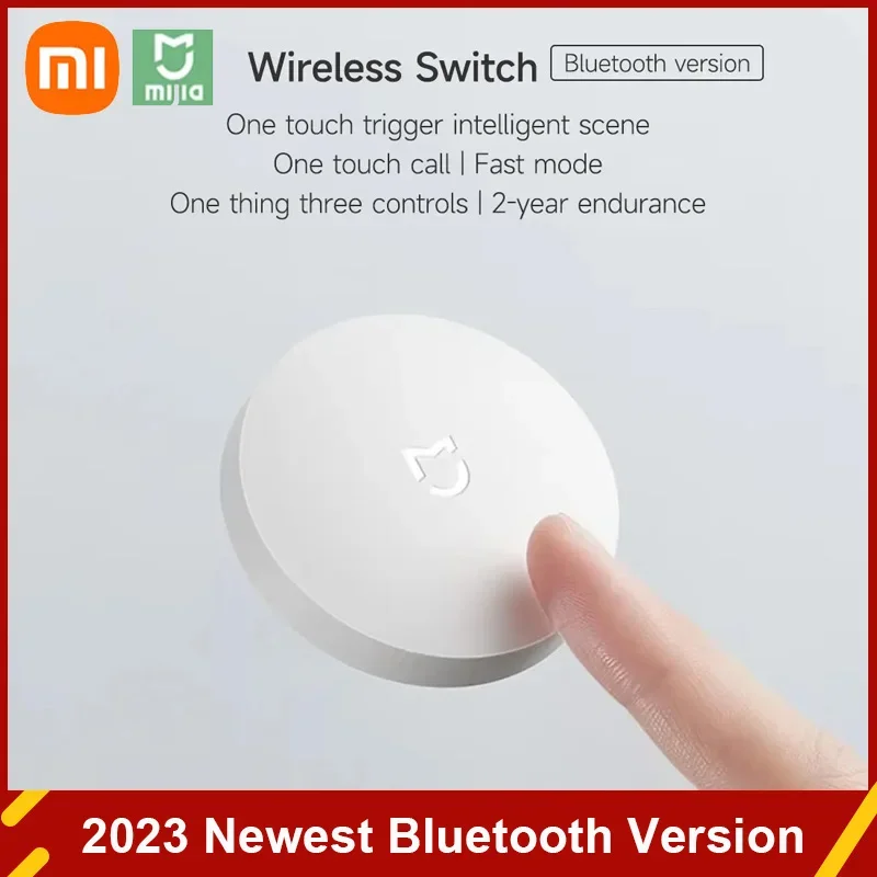 Original Xiaomi Wireless Switch Bluetooth Version Require Bluetooth Mesh Gateway Fast Mode 3-Function-In-1 Smart Mi Home Control