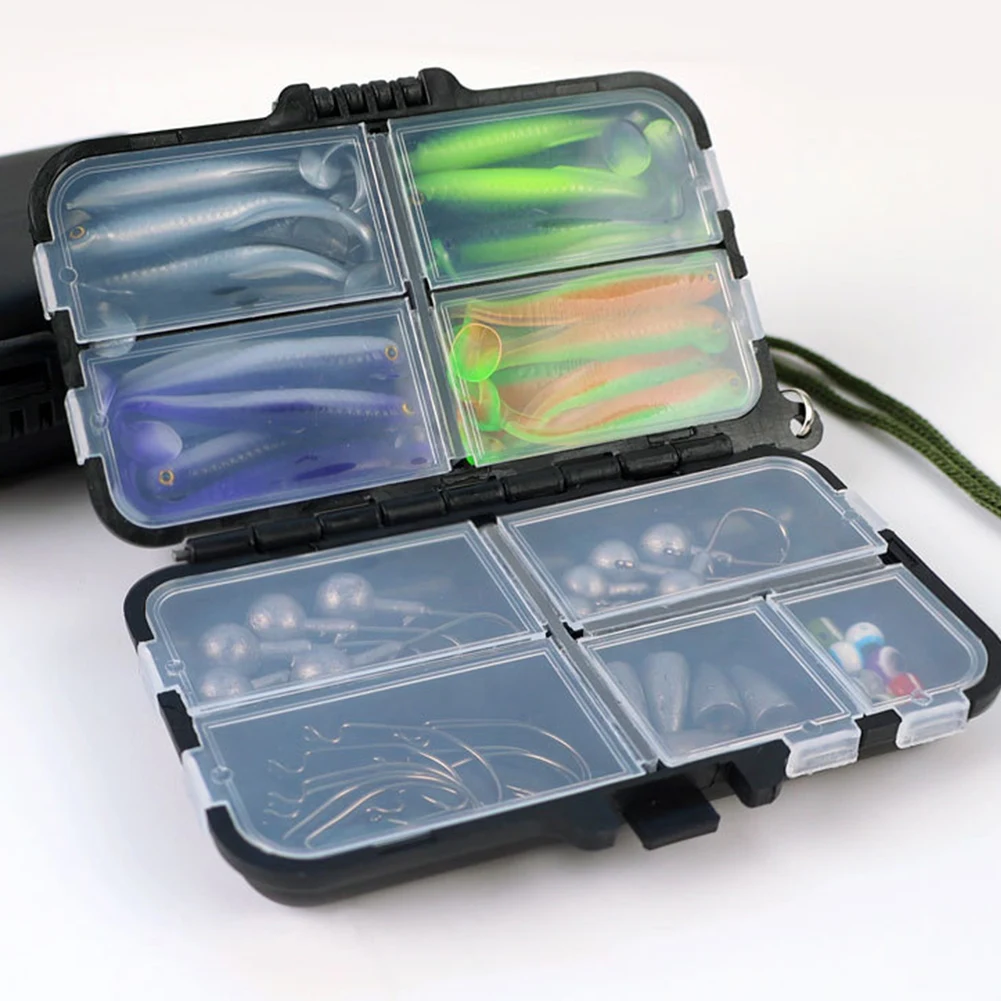 

Набор из 40 мягких рыболовных приманок с джиг-головками и крючками, рыболовный ящик, комплект приманок для ловли карпа, щуки, судака, рыболовные аксессуары