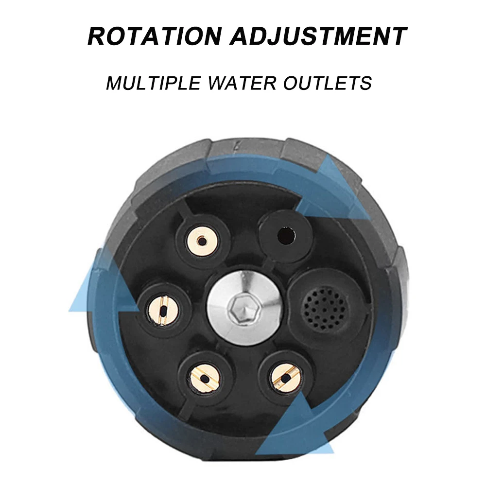 1 Pcs Multi functional nozzle for cleaning machine quick insertion six gears washing six in one high-pressure rotating nozzle