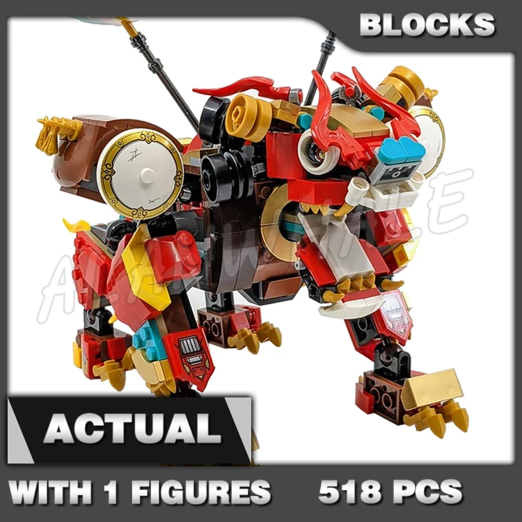 

518pcs Monkie Kid Monkey Lion Guardian Robotic Spider Queen Chinese Legend 60128 Building Blocks Sets Compatible With Model