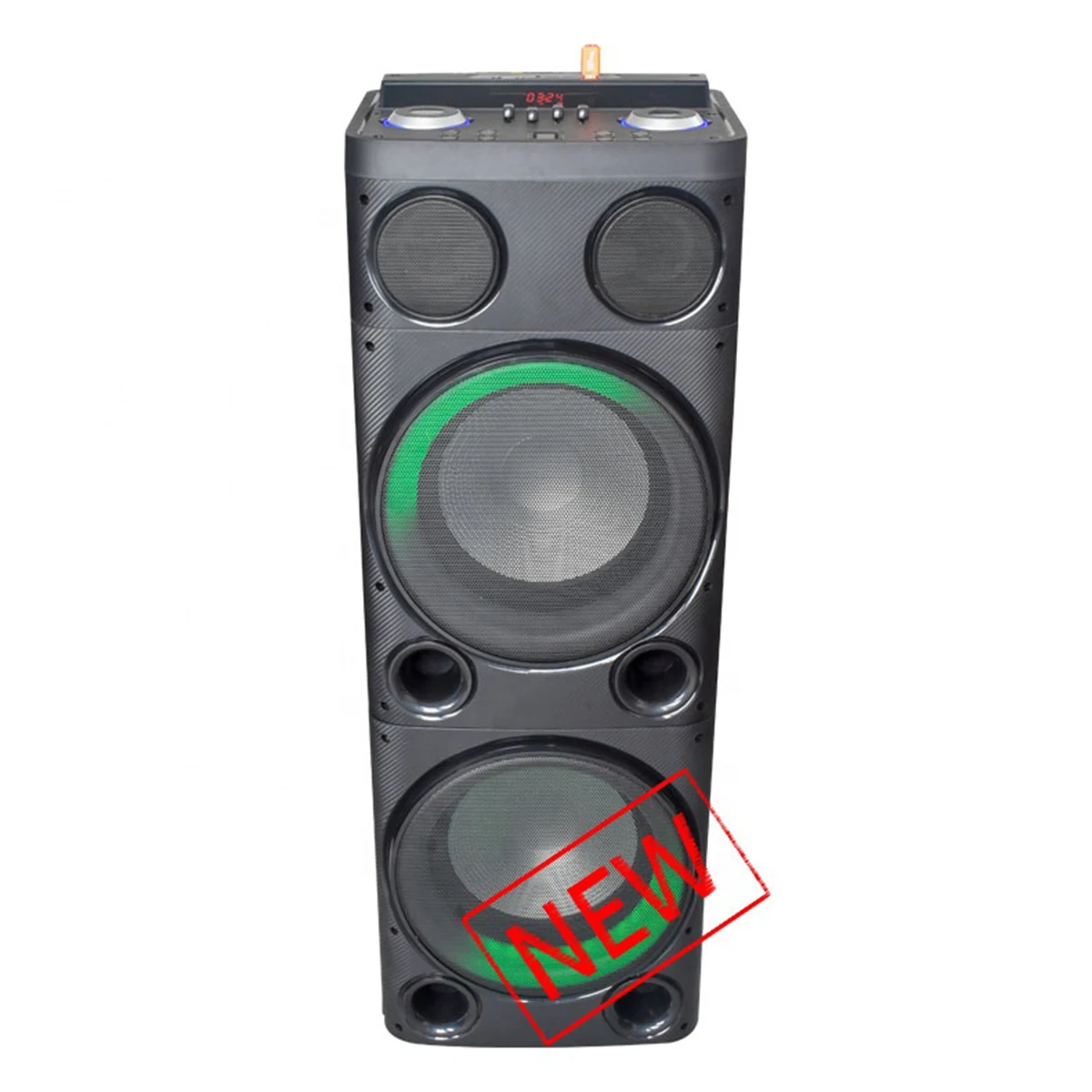 DJ Blue tooth Trolley Speaker outdoor super bass speaker with Colorful Lighting and USB SD Card