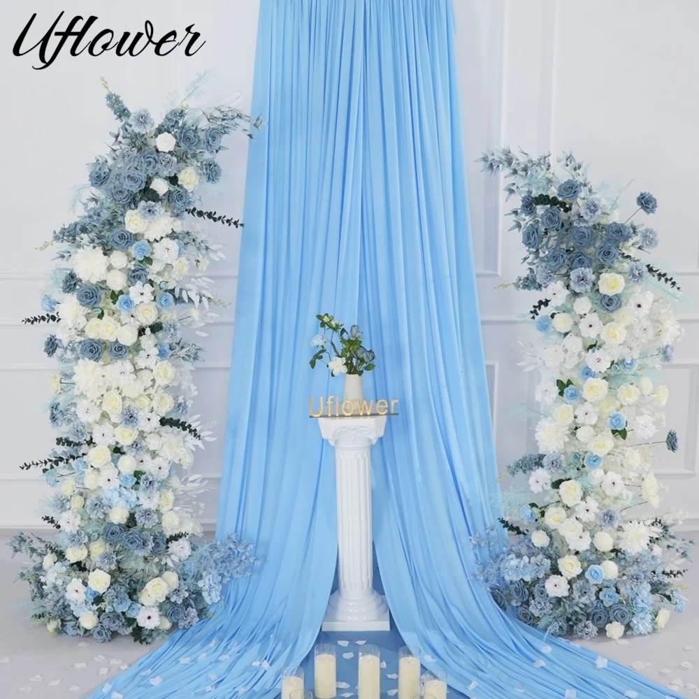 

Декоративная композиция из гиацинтов, роз и травы Uflower Blue White Hyacinth Rose Fog Grass на доске KT для свадебного фона, арки, цветочных рядов, мероприятий и вечеринок
