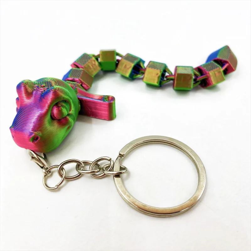 Espada de dinosaurio impresa en 3D que transforma la articulación creativa juguete de empalme móvil llavero regalo para niños y niñas 1 Uds