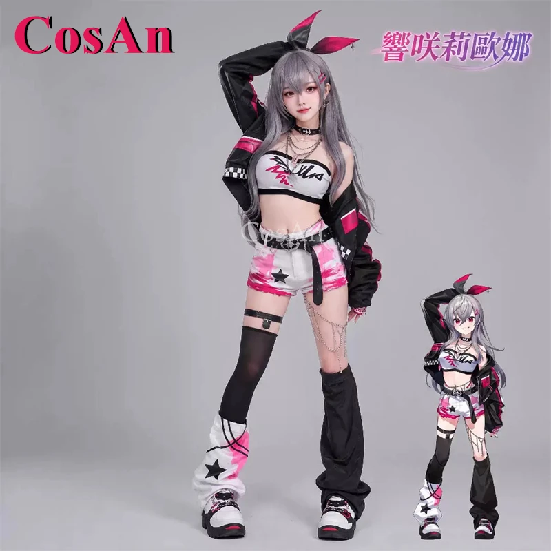 CosAn Anime VTuber Hololive Isaki Riona Cosplay Costumes FLOW GLOW Team Leader Fashion Sweet Outfit Party Role Play Clothing New