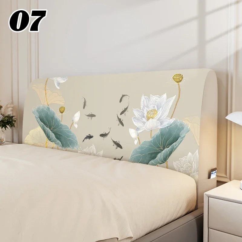 Funda elástica para cabecera cama estilo chino, Protector cabecera suave a prueba de polvo, todo incluido, funda