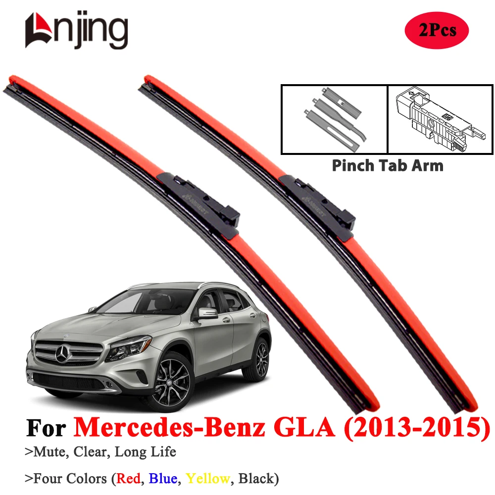 

LNJING Red Wiper Blades For Mercedes Benz GLA 2013-2015