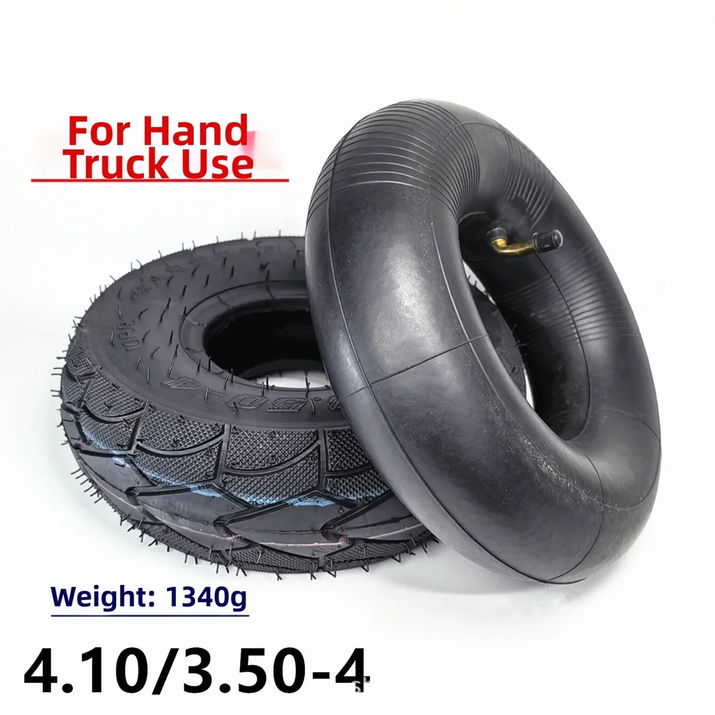 4.10 3.50-4 Pneumatic Tire Inner Tube Outer Tyre For Hand Truck Warehouse Cart Trolley Dolly- Replacement Parts