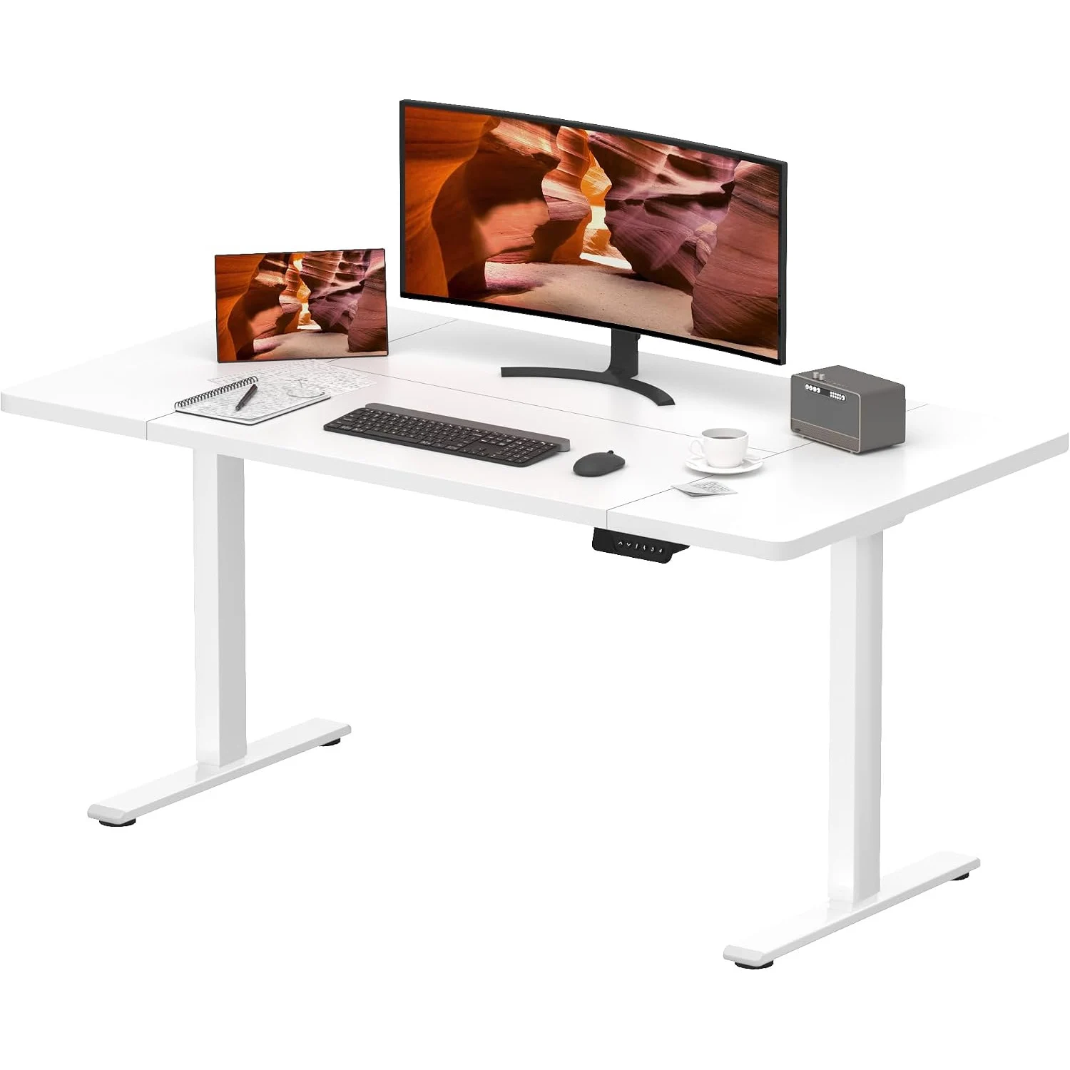 63''x28''Dual Motor Adjustable Large Standing Desk for Home Office