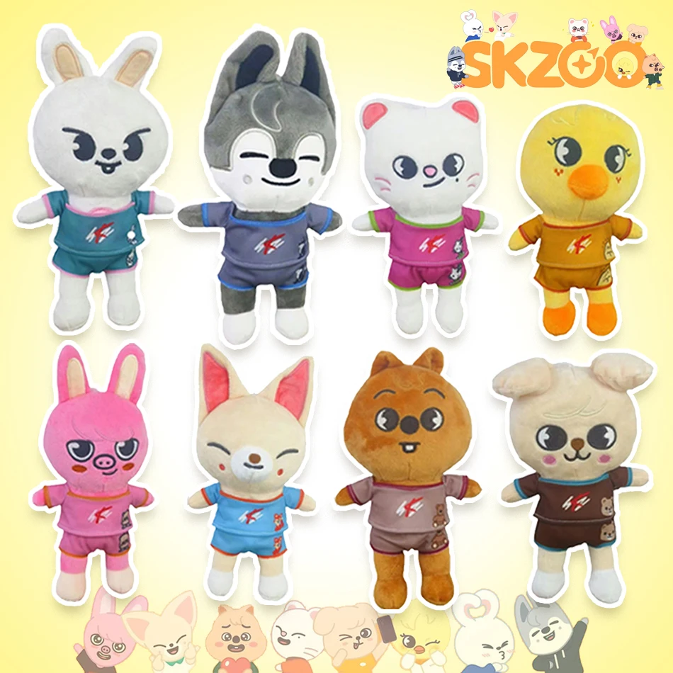 

22cm kpop Plush Toy Kawaii Skzoo Stray Plush Cartoon Stuffed Animal Doll Kawaii Companion Toys Room Decor Children Gift