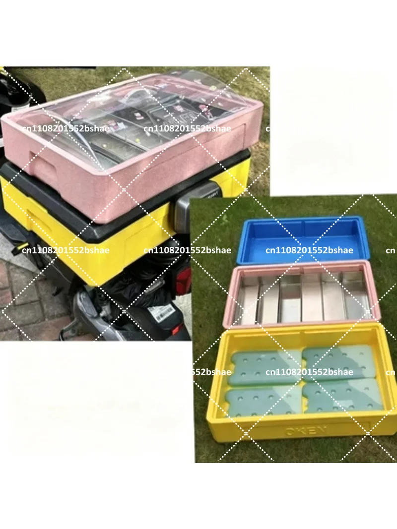 Portable Insulated Foam Cooler Box with Transparent Lid for Food Storage and Fresh Keeping