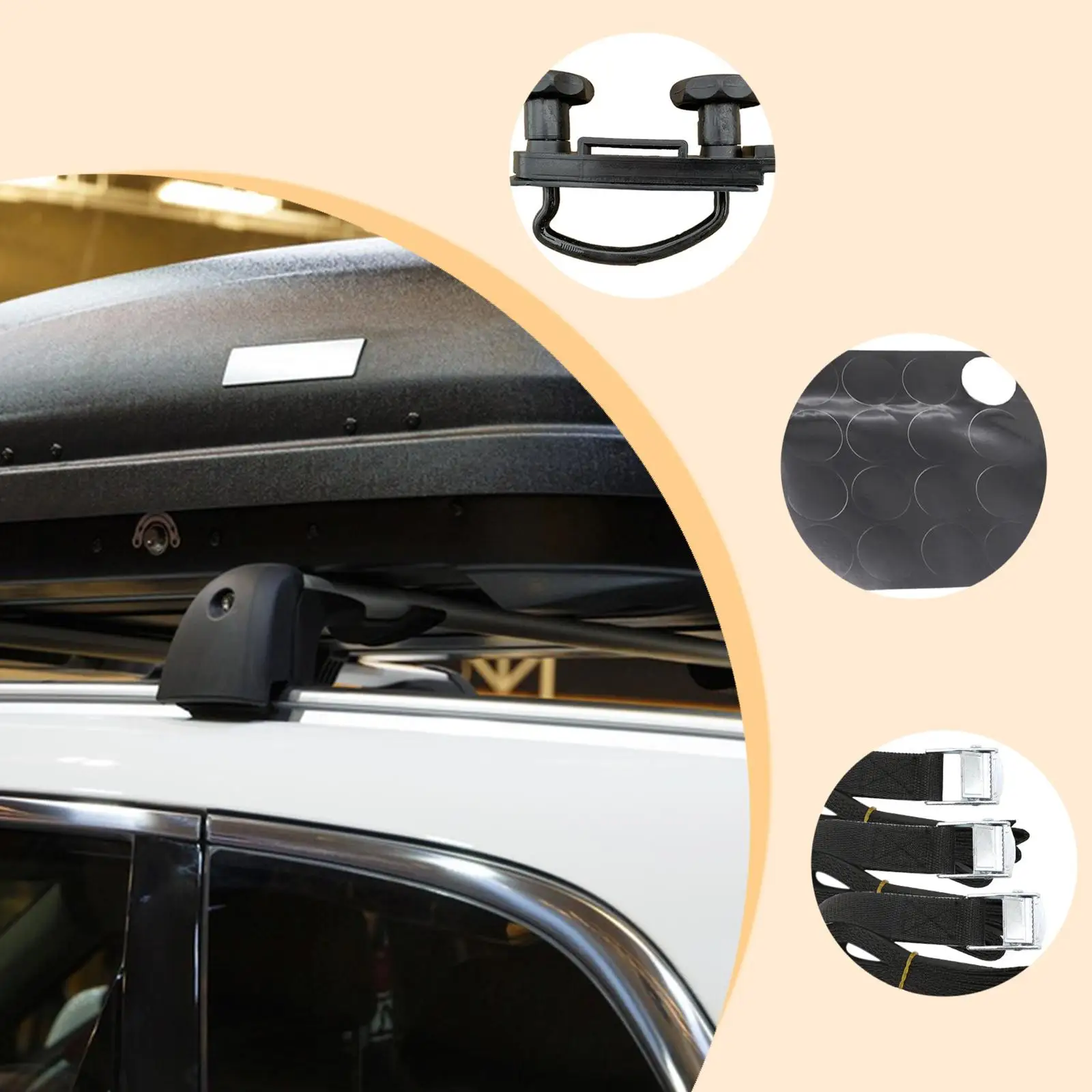 4 Pieces Roof Box U Bolt Clamps Replaces Easy Installation Premium Universal