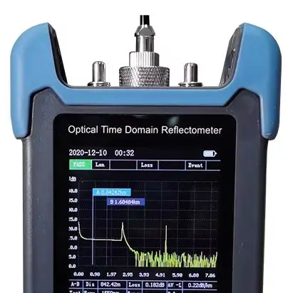 Built In Optic Power Meter Vfl 850/1300/1310/1550/1625/1650 Nm Manual Tactil Mini Palm Otdr Fiber Optic Tester Machine