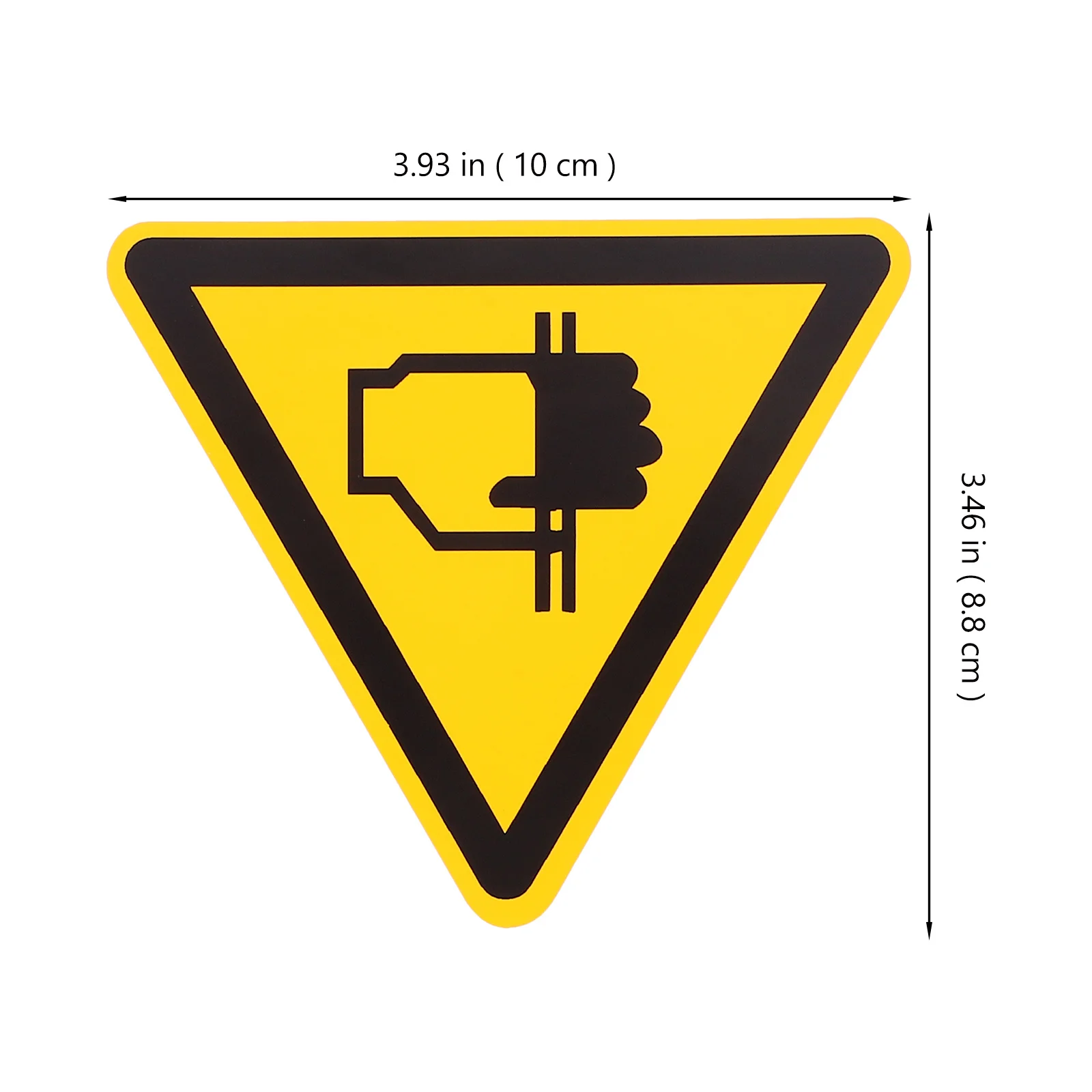 6Pcs Hand Crushing Warning Decals Strong Adhesive Safety Warning Stickers for Equipment Hand Protection Caution Labels Bright