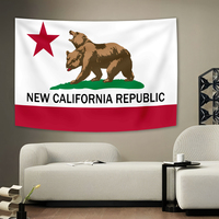 90x150cm New California Republic Ncr Bear California Tapestry Room College Dorm Wall Art Decoration Background Cloth Flags
