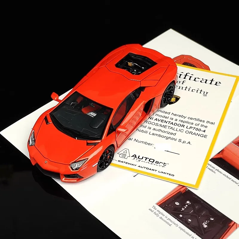 AUTOart Diecast 1/43 Scale Lamborghini Alloy Model Cars Lamborghini LP700-4 Play with The Gift Original Box of Toy Cars