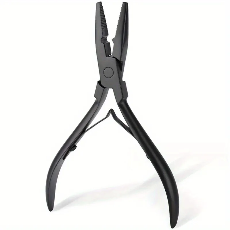 1PC Hair Extension Beading Tool Kit – Titanium Coated Pliers, Micro Ring Loop Tool & Hair Pulling Hook