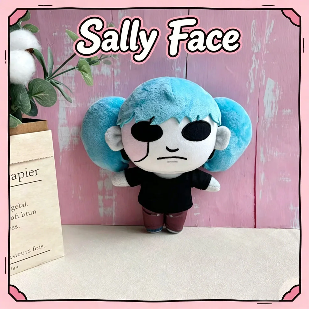 Latest 20cm Stuffed With Braid Sal Fisher Plush Toys Sally Character Face Cosplay Anime Game Cartoon Figures Plushie Doll Decor