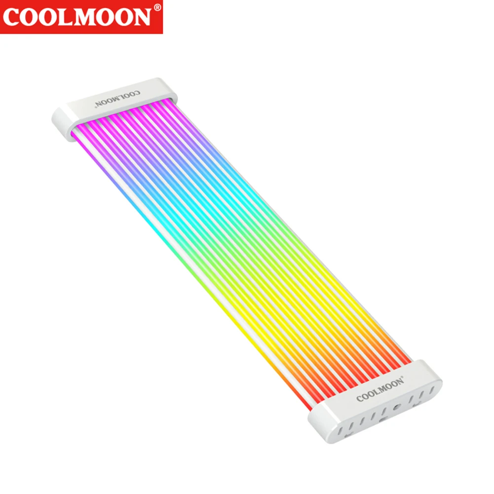 

COOLMOON Power Supply Decorative Line 5V Sync ARGB LED Flexible Light Bar Replacement Multifunctional DIY for Power Supply Unit