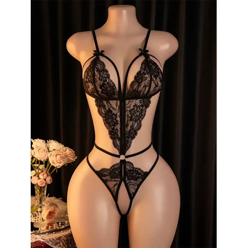 Lace Crotchless Bra Underwear Exotic Open Set Erotic Girl Curvy Lingerie Sexy Babydoll Sets For Sex 18 Sexual Clothing Bodysuit - view 5