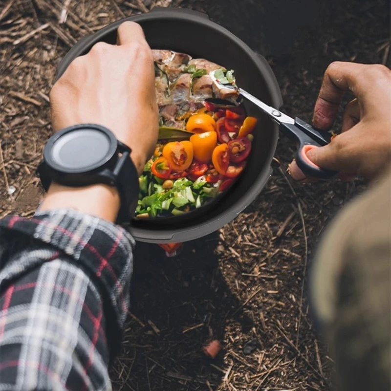2L 경량 휴대용 접이식 야외 압력솥 (고산 캠핑, 수프 요리 및 다용도 압력 조리용)