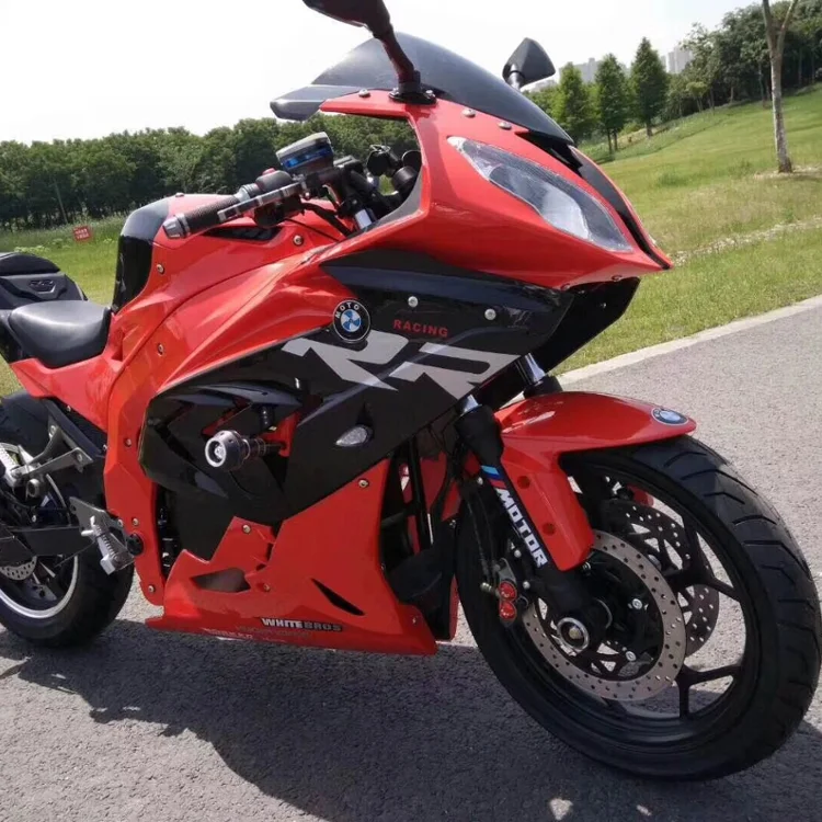 Hot Sale 5000W Electric Racing Motorcycle New Condition 72V Brushless Wholesale Customization Max Load 200kg Lithium Battery