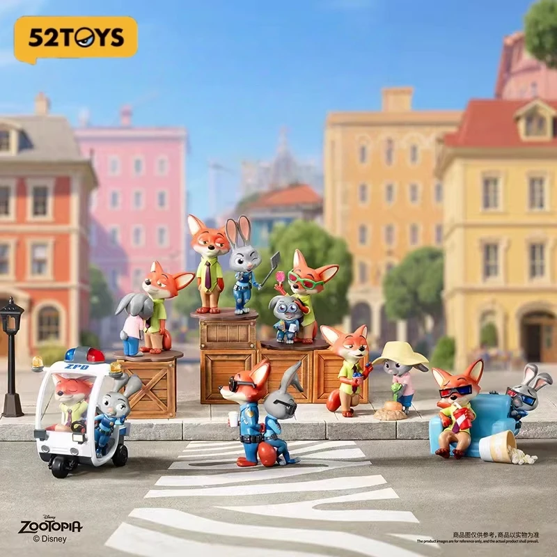 

52TOYS Disney Zootopia Perfect Partner Series Blind Box Cute Nick Figure Anime Judy Ornament Children's Toy Birthday Gift