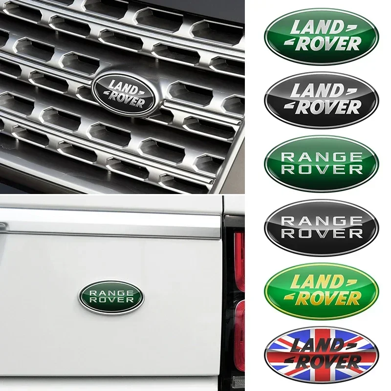 3D Car Front and rear Emblem Badge Sticker For Land rover SVR Discovery Velar Evoque Freelander Range Rover L322 3 4 accessories