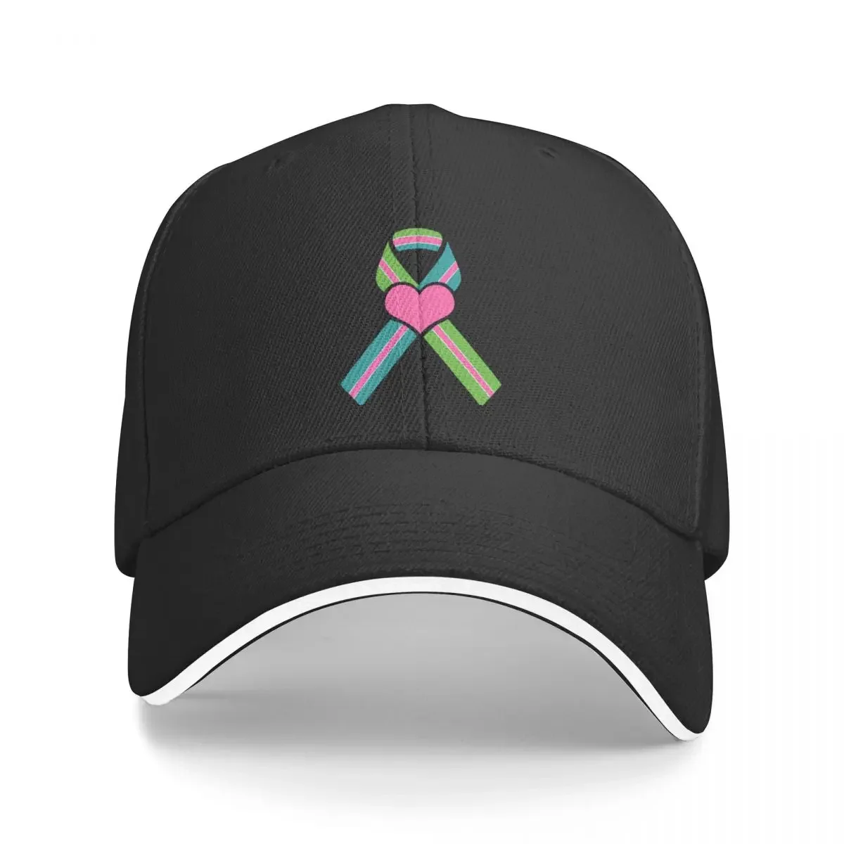 Metastatic Breast Cancer Ribbon Big Heart Baseball Cap funny hat Golf Hat cute Men Golf Wear Women's