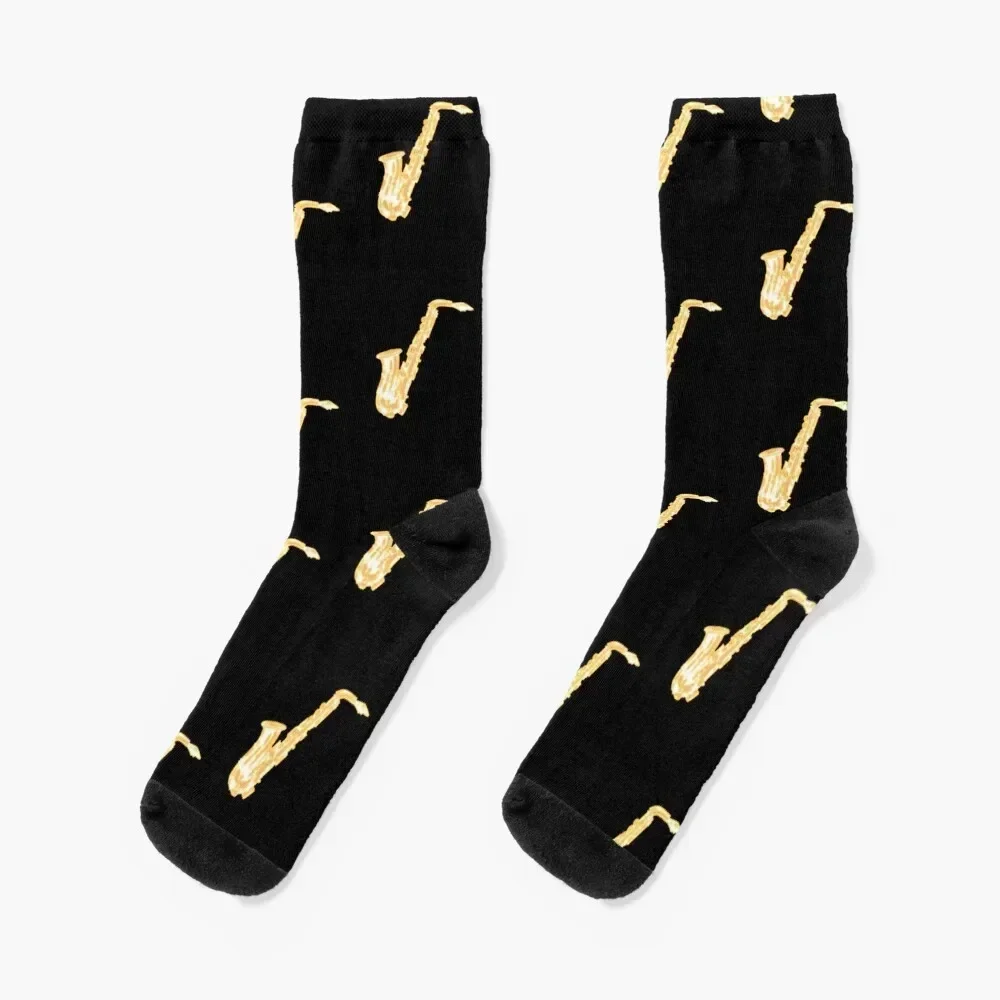 Jazz Music - Sax - Saxophone T-Shirt Socks Climbing Stockings man halloween Socks Girl Men's