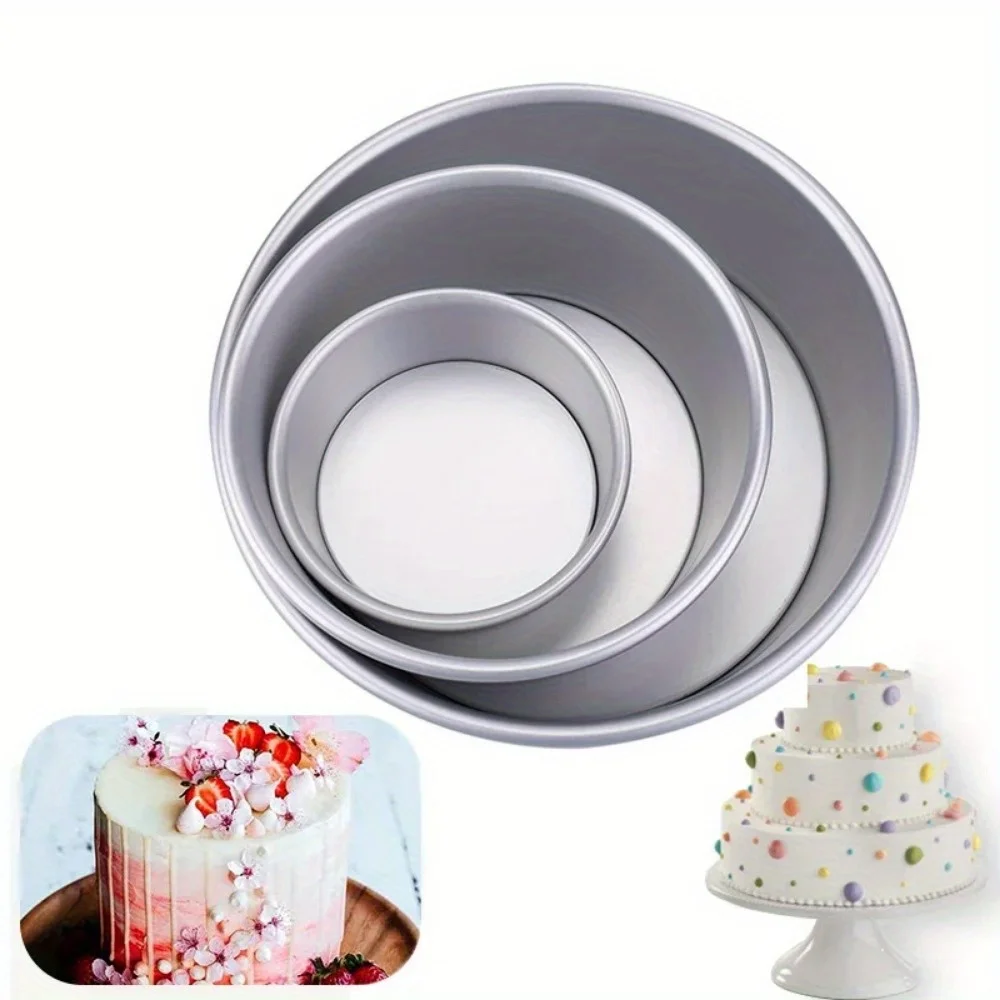 1 Set of 4/6/8/inch layered circular cake molds, detachable bottom cake pot set, non stick baking molds, kitchen tools