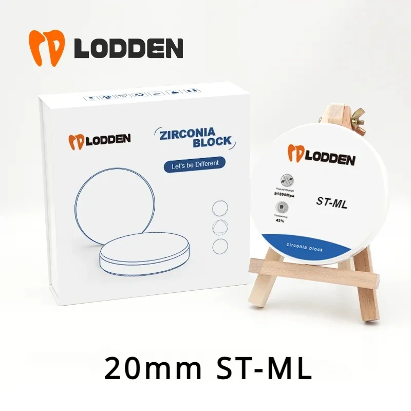 20mm Dental Zirconia ST-ML Multilayer 98mm Transparency 43% Dental Lab Product Cad Cam Roland Milling Machine Dental Material