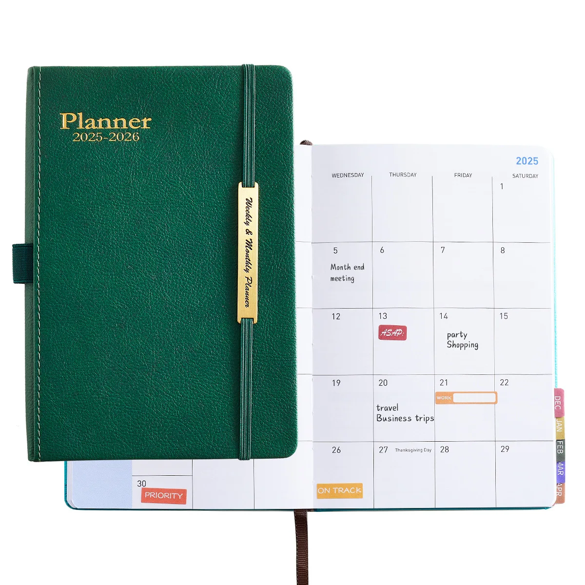 A5 Agenda Notebook January 2025 - June 2026 Monthly Daily Planner Weekly Personal Schedule Planner Office To-Do Log Notepad