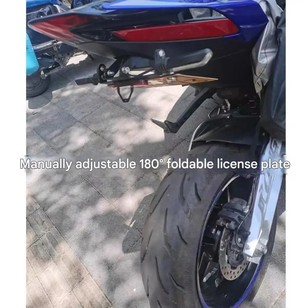 ل ZONTES 703R/RR دراجة نارية تعديل الذيل القصير إطار لوحة الترخيص الذيل الخلفي 703RR إطار لوحة ترخيص قابل للطي #5