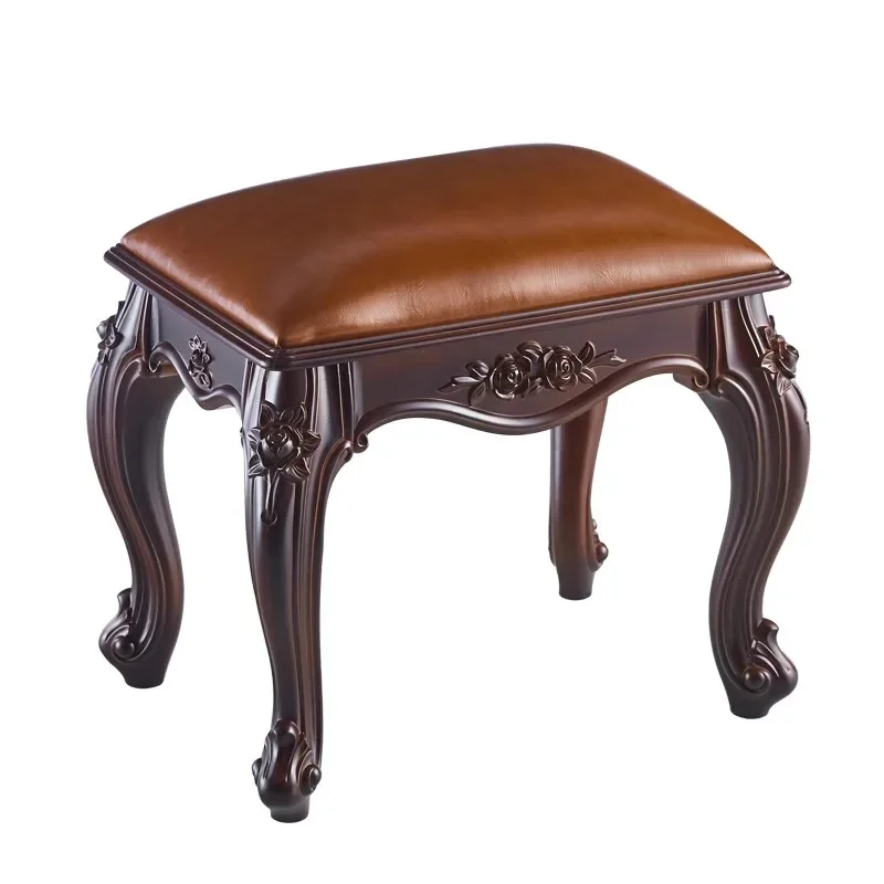 Guzheng piano stool single European dresser stool American makeup chair Chinese classical household small square stool round sto