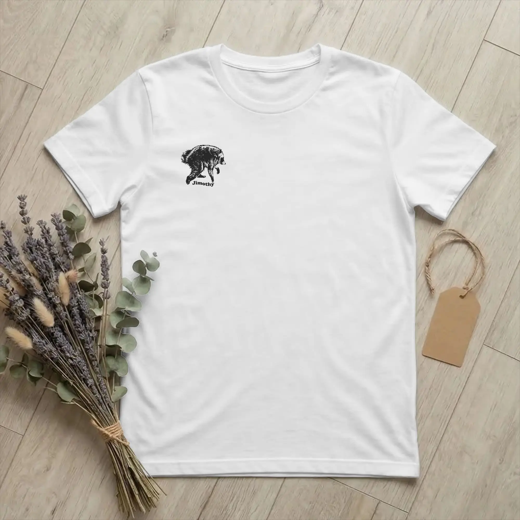 Men T-Shirts Jimothy Viral Raccoon Funny Trash Panda Wildlife Pure Cotton Tee Shirt Meme T Shirts Crewneck merchandise Big Size