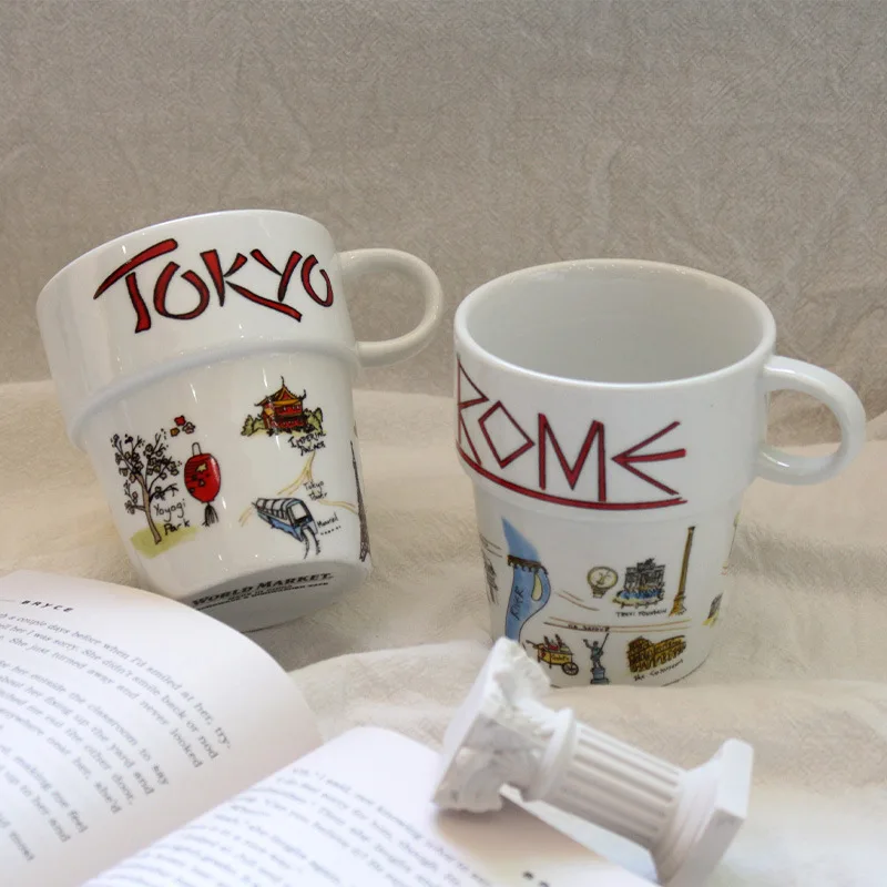 City Mark Ceramics Mugs coffee Mug Milk Tea office Cups Drinkware the Best birthday Gift