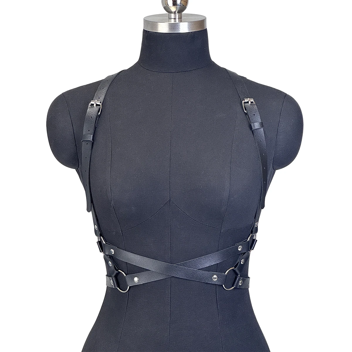 

Women's Leather Harness Waist Belt Daily Outfit Corset Belt Accessory Fashionable Harness Belt Gothic Clothing Accessories