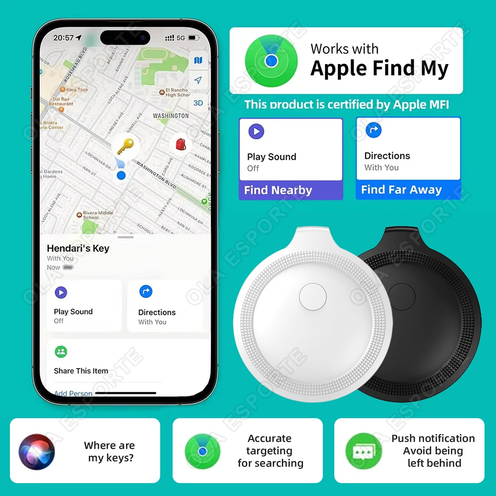

Мини GPS-трекер для iOS (приложение Find My), умный Bluetooth-локатор, поисковик для детей, ошейник-трекер для животных, защита от потери для сумок