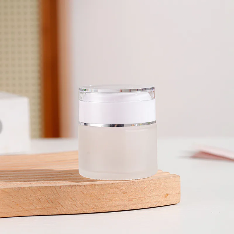 

10 шт. стеклянных баночек для крема 30г/50г, матовые, для крема для лица, портативные дорожные флаконы для масок, жидкой основы, лосьонов, многоразовые