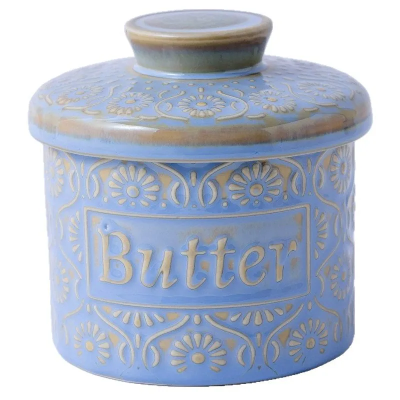 

Kiln-changed glaze cup, household relief ceramic butter tank with lid, cheese storage tank
