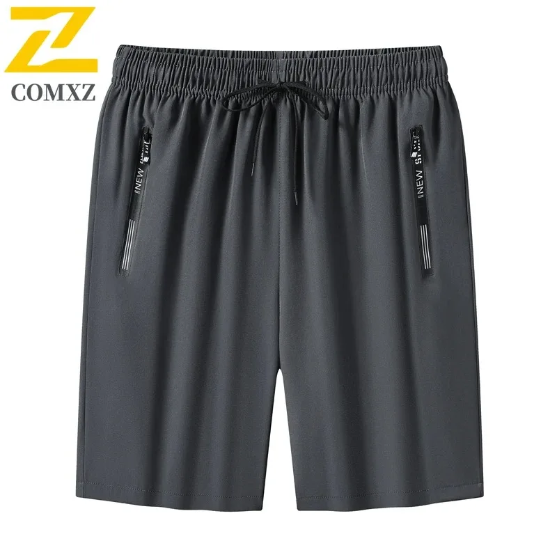 

Men's Summer High Quality Ice Silk Casual Shorts for Outdoor Sports Light Thin Breathable Quick Drying 5-point Training Shorts
