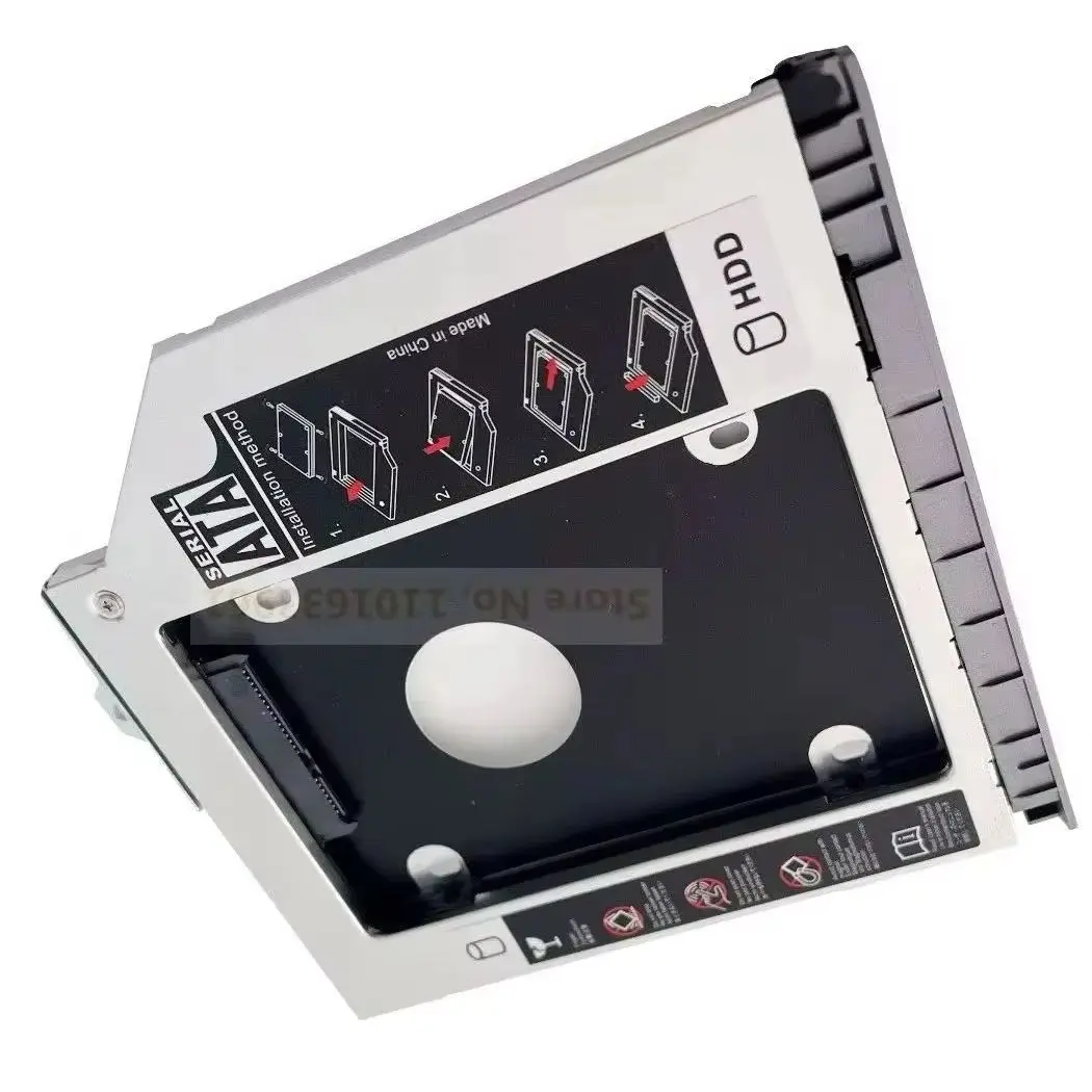 With Panel Bezel Rear Hook 2nd 2.5 Hard Drive HDD SSD Optical Bay Caddy Frame Bracket for HP ProBook 650 645 640 G1 Only